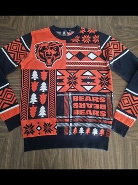 NFL Chicago Bears Patchwork Crewneck Sweater